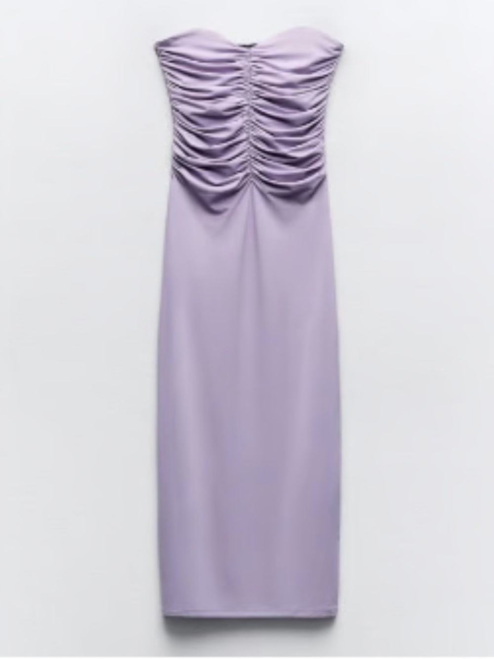 NWT ZARA SWEETHEART NECKLINE DRAPED FITTED DRESS